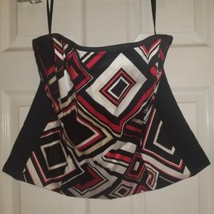 White house black market strapless corset top